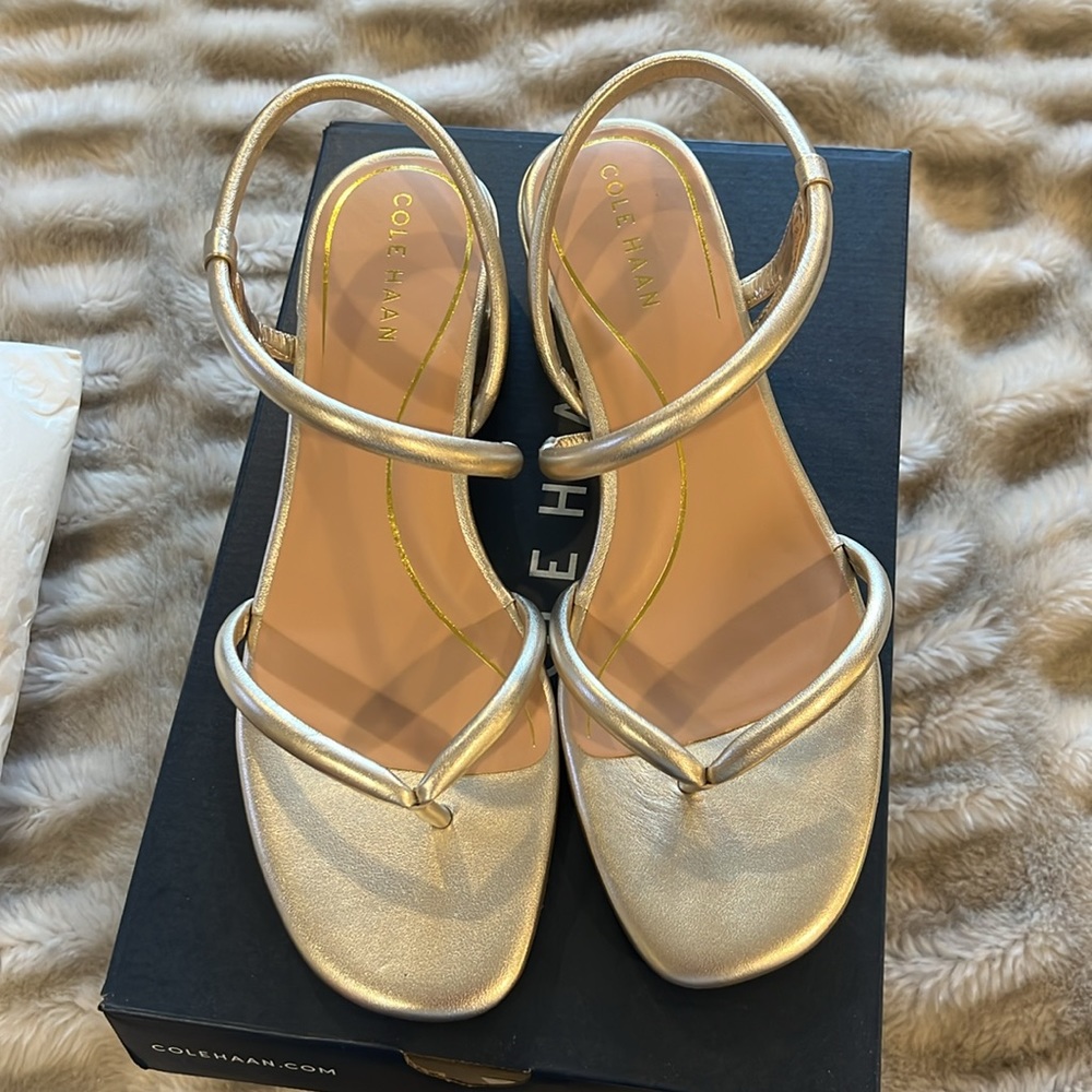 BRAND NEW Cole Haan Calli Strappy Sandals - SILVER